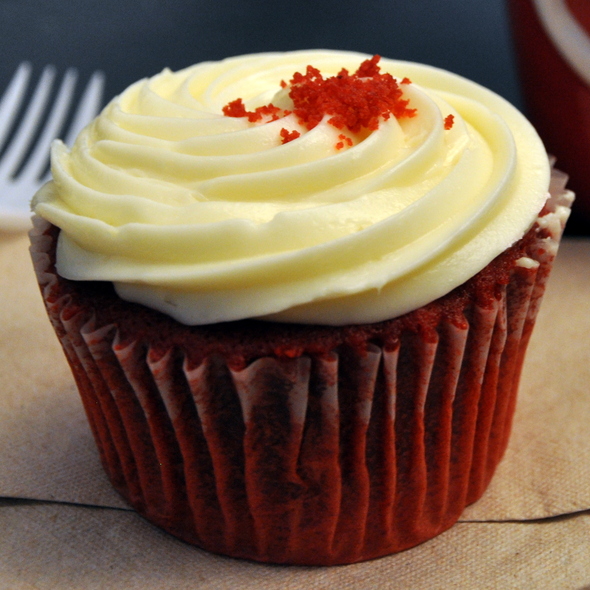 Red Velvet Cake Upper View Red Velvet Cake Upper View