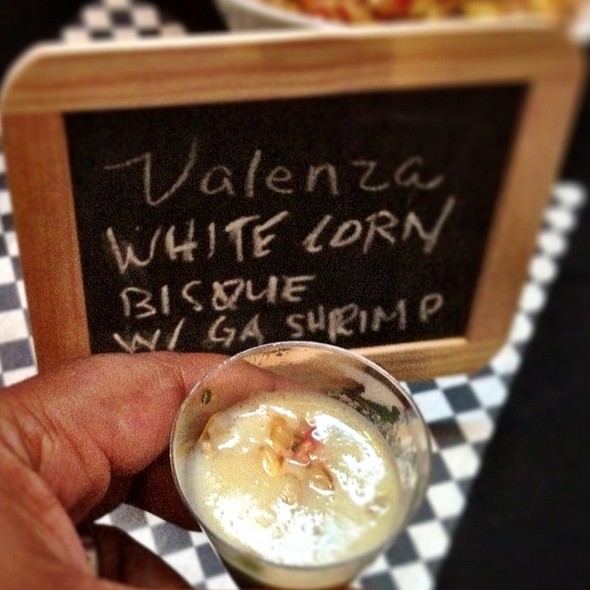 White Corn Bisque - Valenza Restaurant, Atlanta, GA