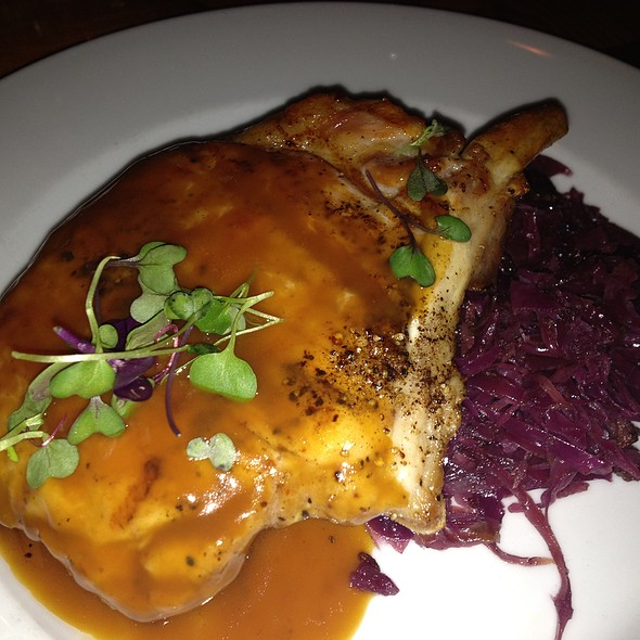 grilled pork chop w/ bourbon maple sauce - Table & Main, Roswell, GA