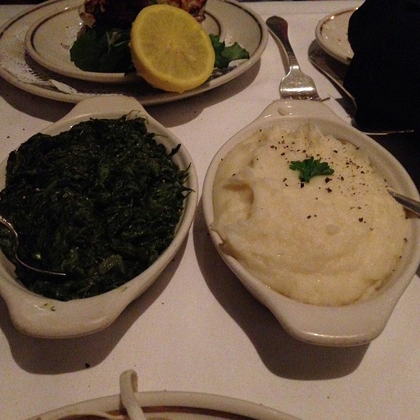 Creamed Spinach And Mashed Potatoes - The Prime Rib - Baltimore (The Original), Baltimore, MD