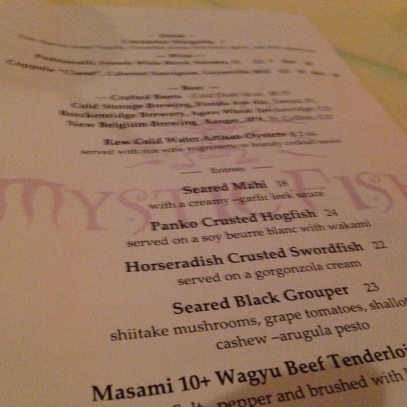Mystic Fish Restaurant Palm Harbor, FL OpenTable